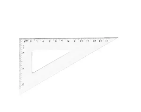 Ekierka prostokątna 14,5cm p50 TETIS - Papiernicze i szkolne