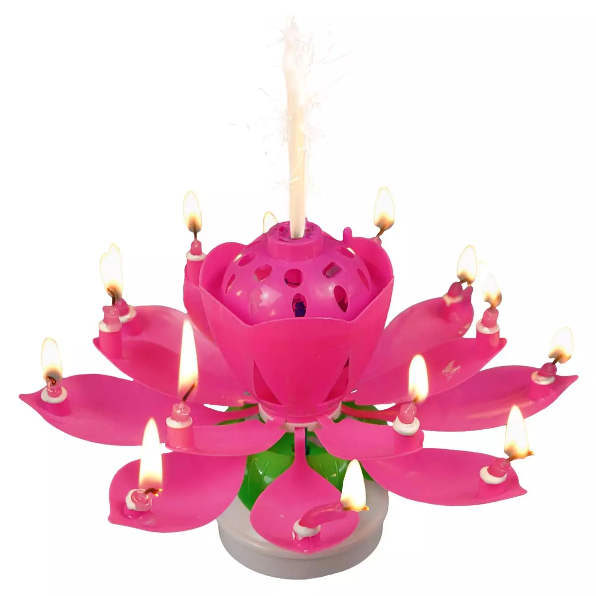 Świeczka grająco-tańcząca różowa - Papiernicze i szkolne