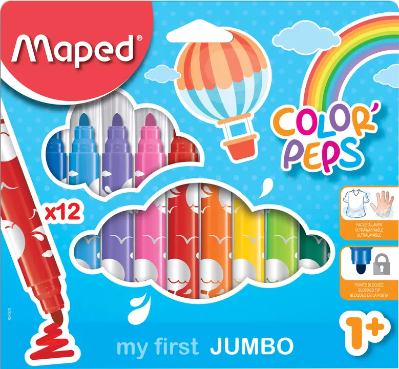 Flamastry jumbo Maped colorpeps early age 12 kolorów - Papiernicze i szkolne