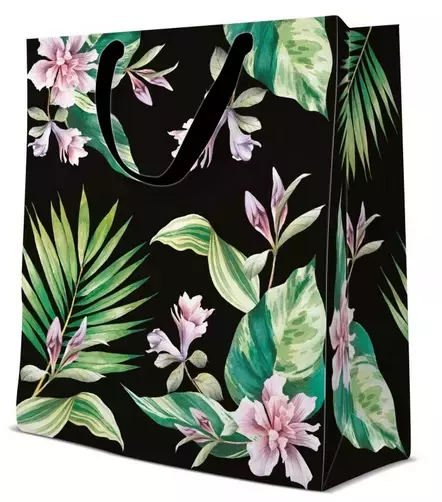 Torebka prezentowa Egzotyczne kwiaty, duża - Papiernicze i szkolne