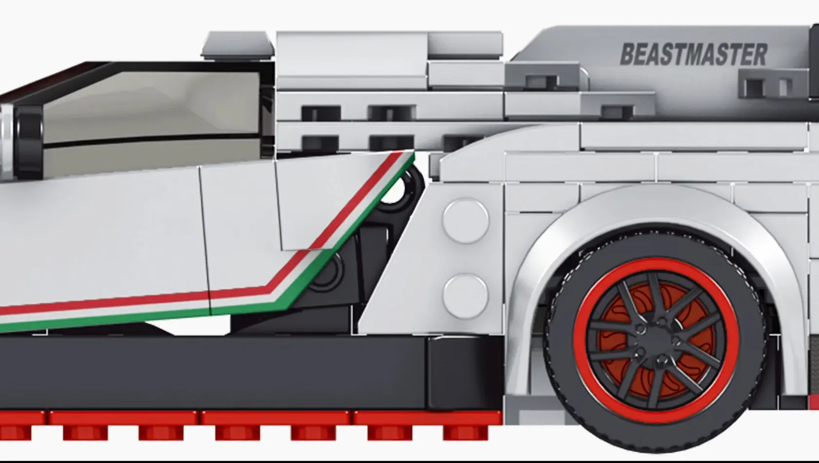 Zestaw Klocków Auto Sportowe 398el. Białe - Zabawki