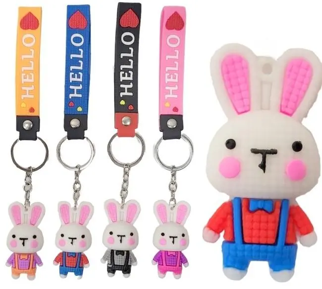Brelok królik MIX - Zabawki