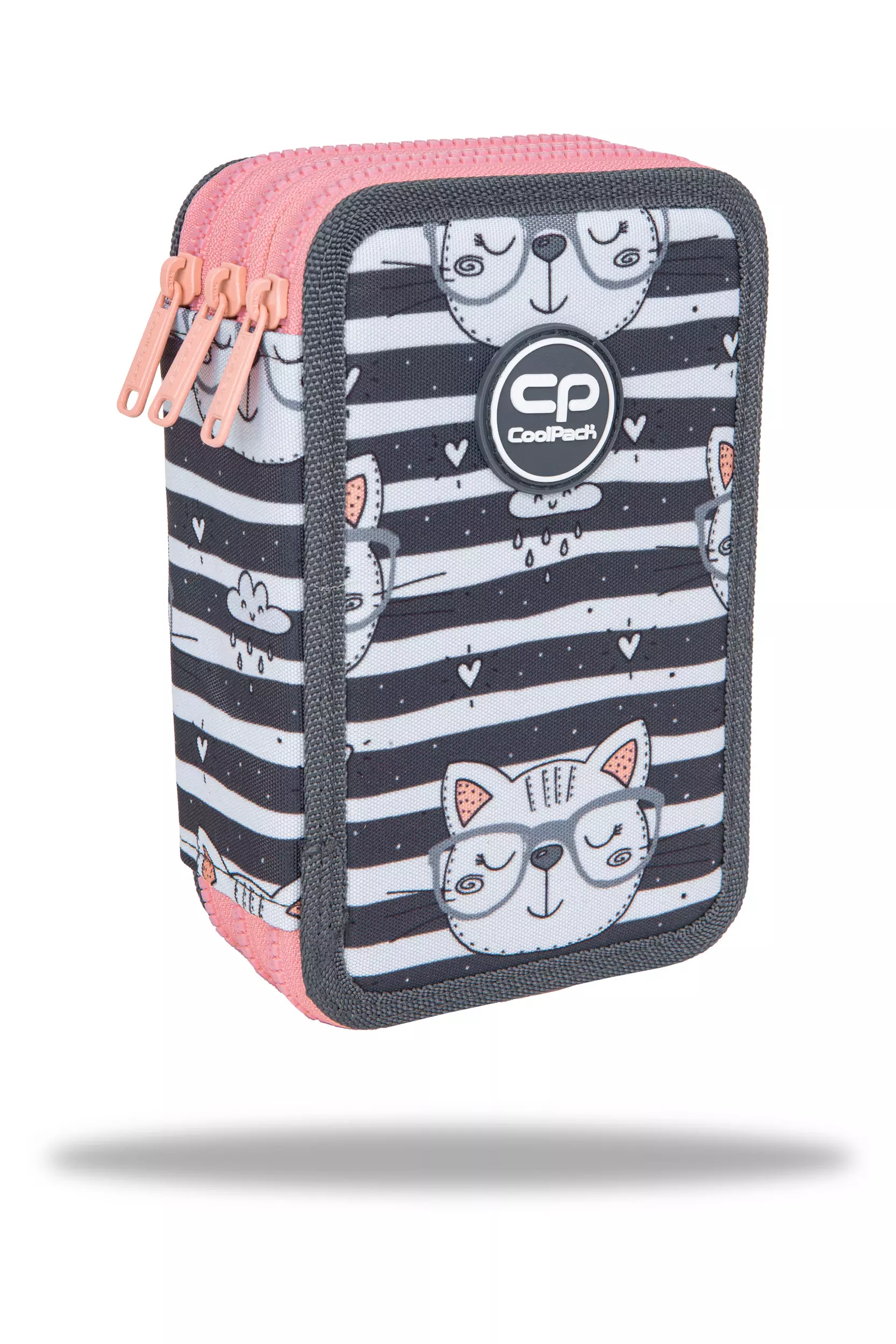 Piórnik 3-komorowy z wyposażeniem Coolpack Jumper 3 catnip - Papiernicze i szkolne