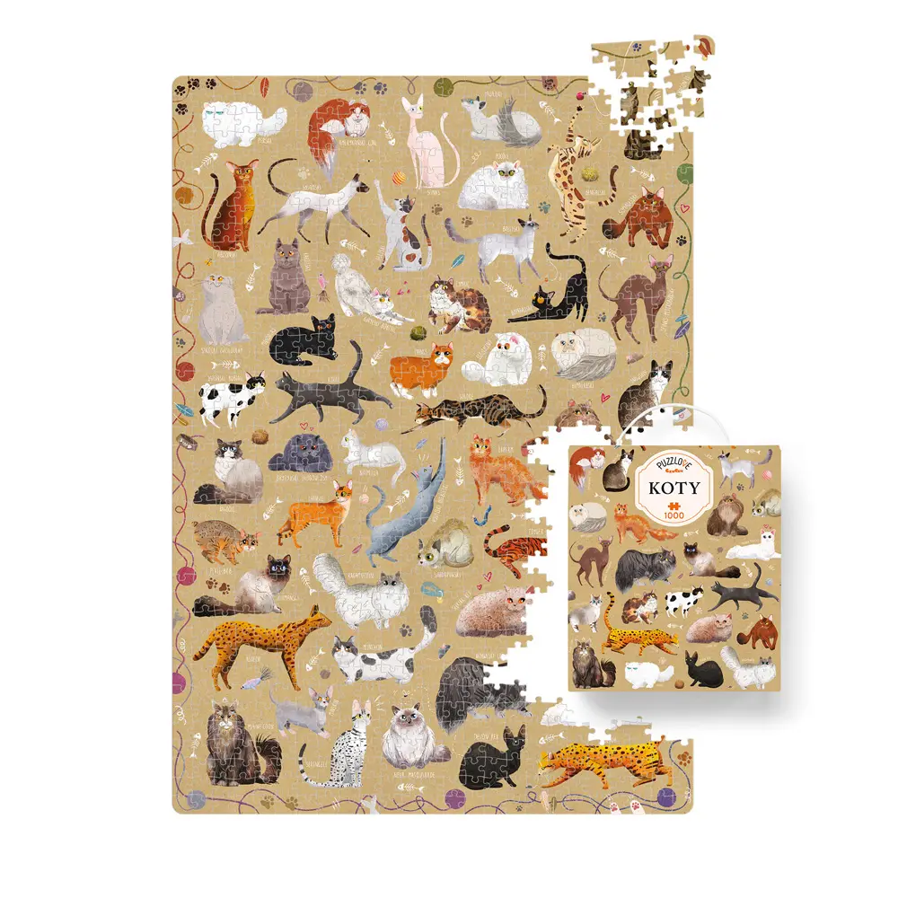 Puzzlove CzuCzu 1000 elementów. Koty - Puzzle