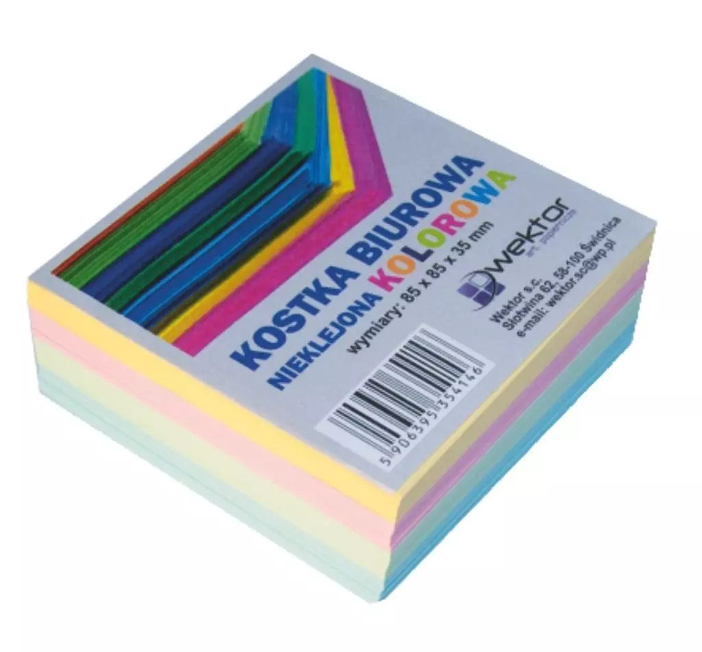 Kostka kolor 85x85mm 3,5cm - Papiernicze i szkolne