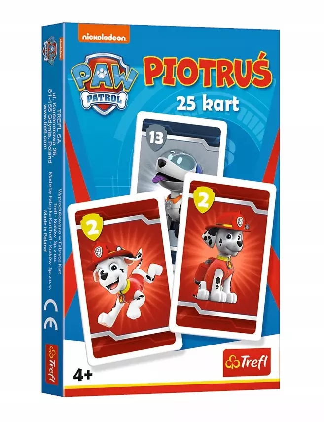 Karty Piotruś Paw Patrol / Psi Patrol p20 08513 Trefl - Gry
