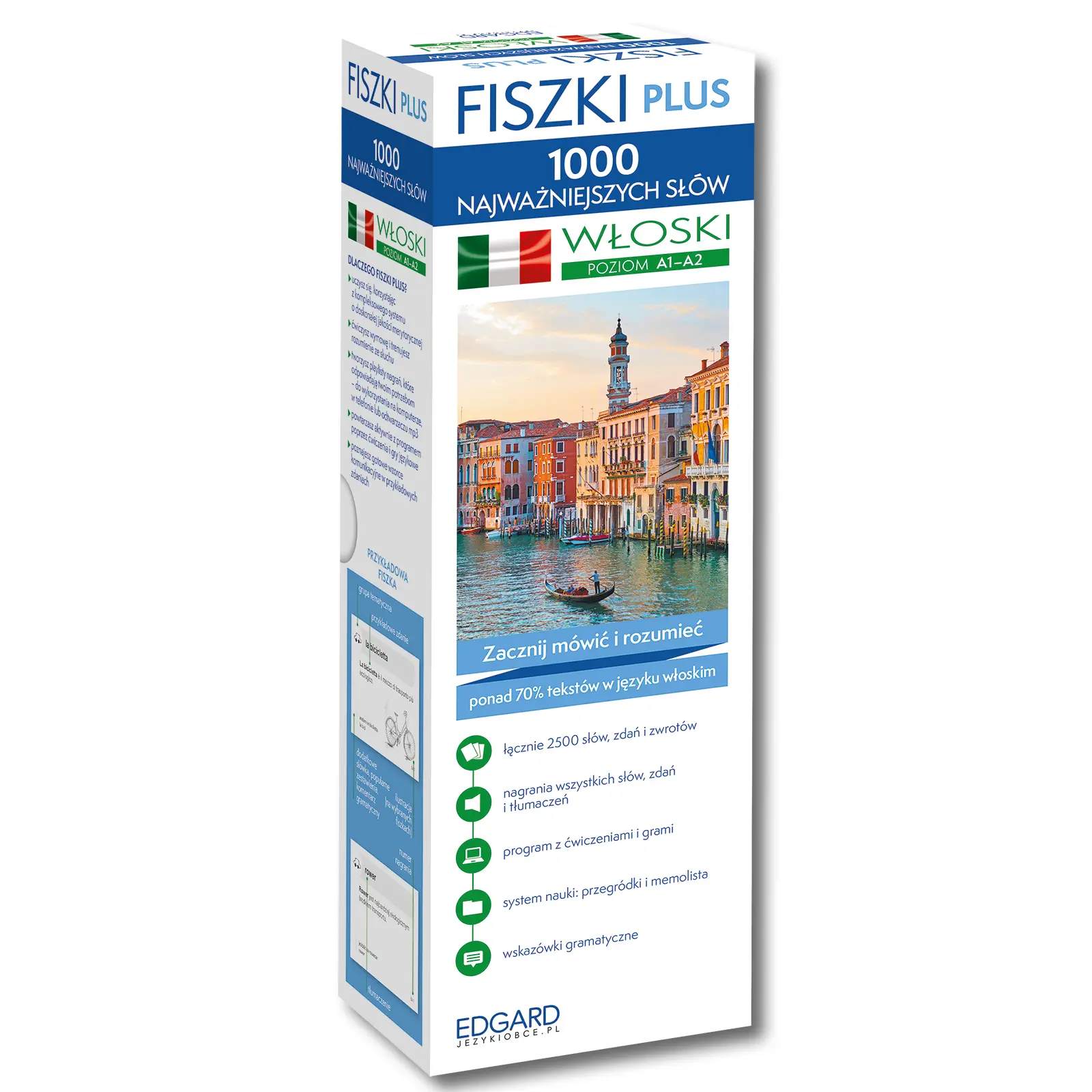 Włoski Fiszki PLUS 1000 najważniejszych słów - Książki