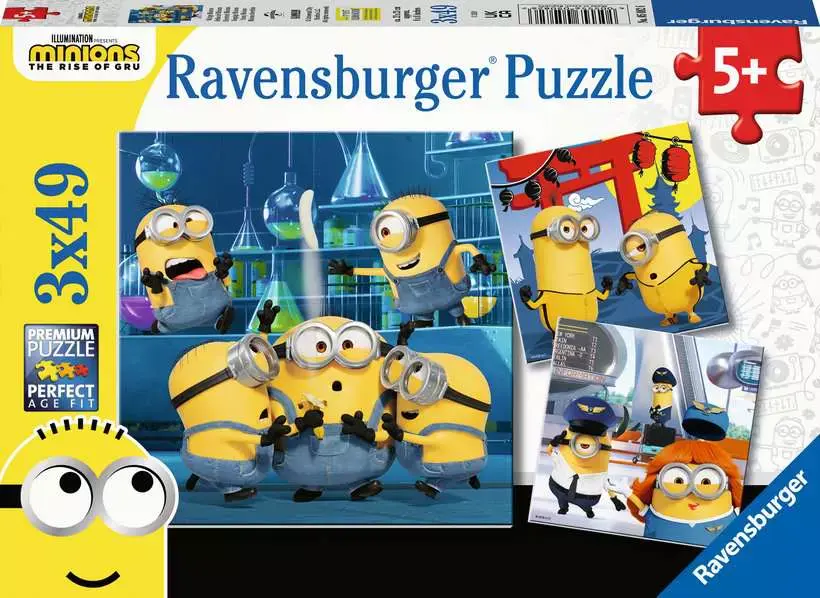 Puzzle 3x49 elementów. Minionki 2 - Puzzle