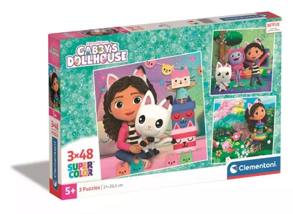 Clementoni Puzzle 3x48el Koci Domek Gabi - Clementoni