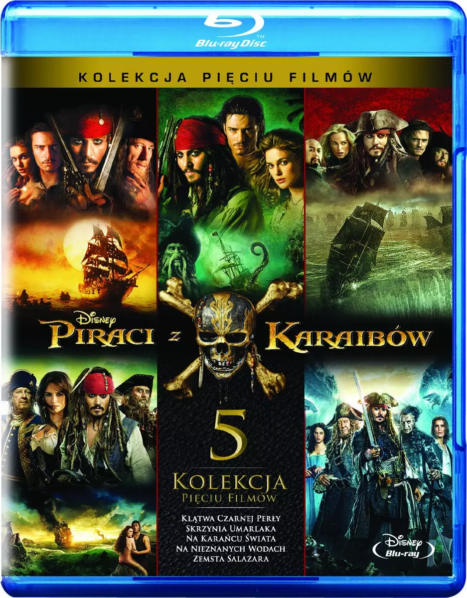 Piraci z Karaibów. 5 Blu-ray - Filmy