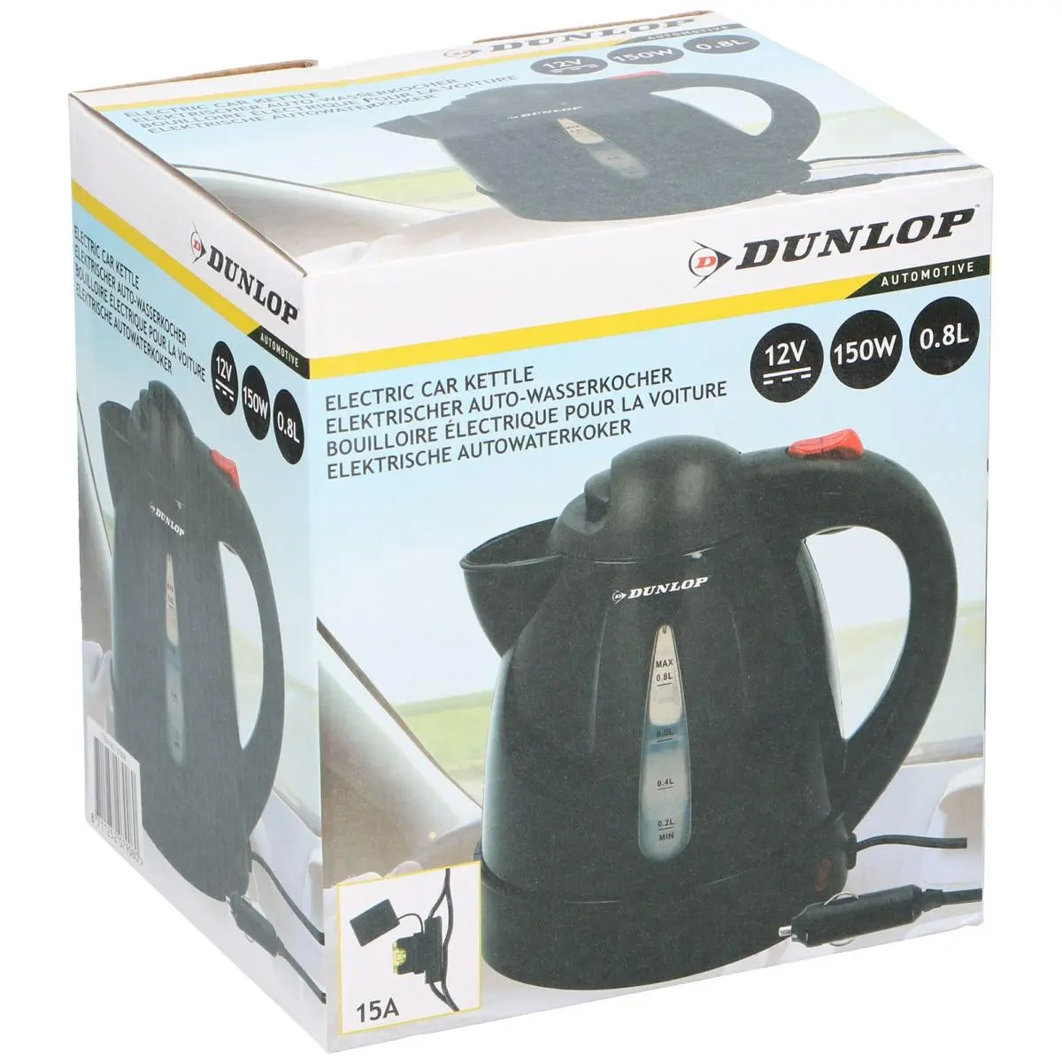 Czajnik Samochodowy 12V POJ. 0,8L Dunlop - Elektronika i akcesoria