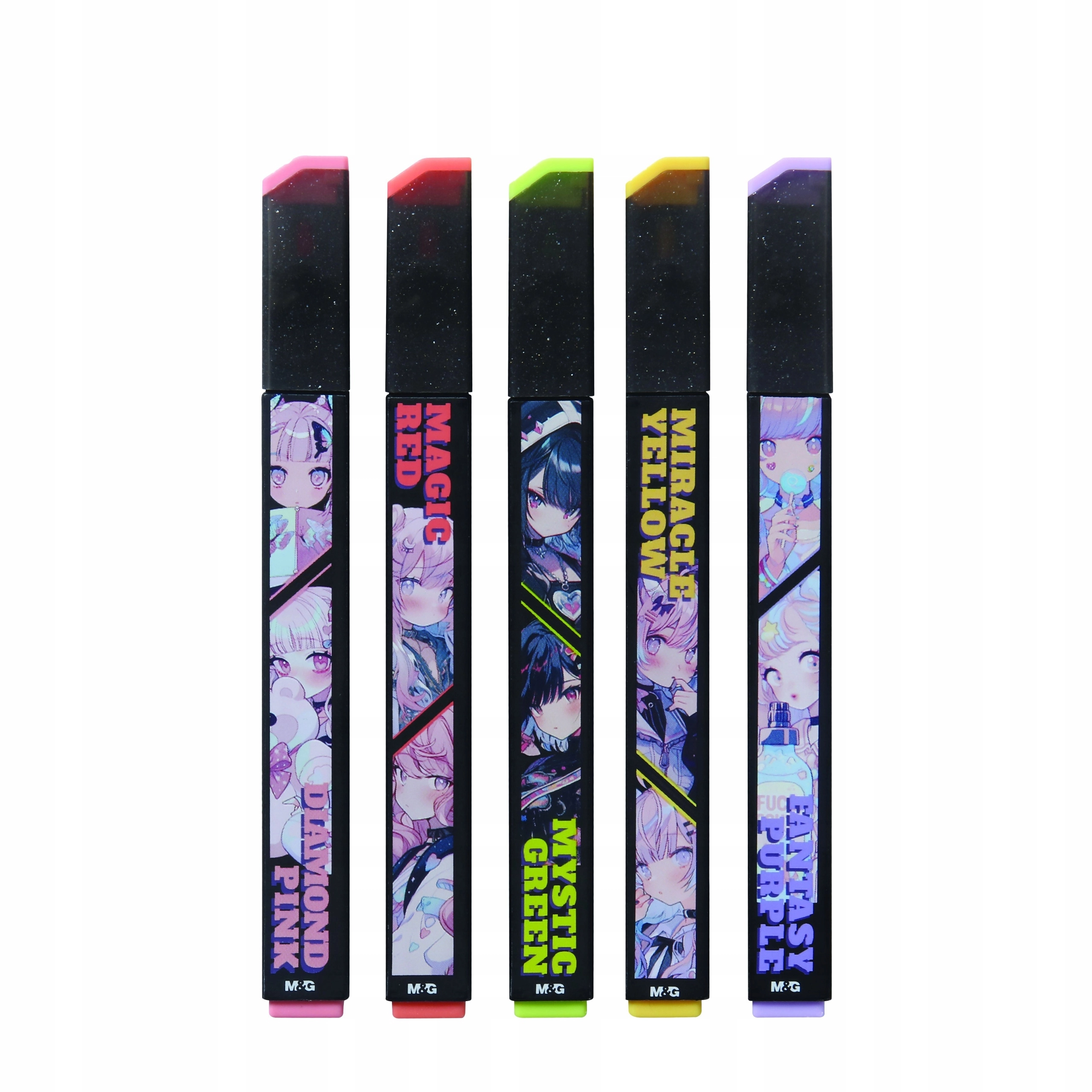 Zakreślacze Manga Pink Fantasy 5 kolorów M&G - Papiernicze i szkolne