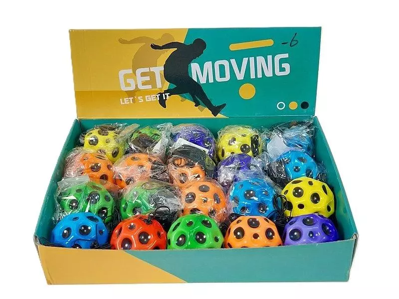 Piłeczka na gumce z rzepem MIX - Zabawki