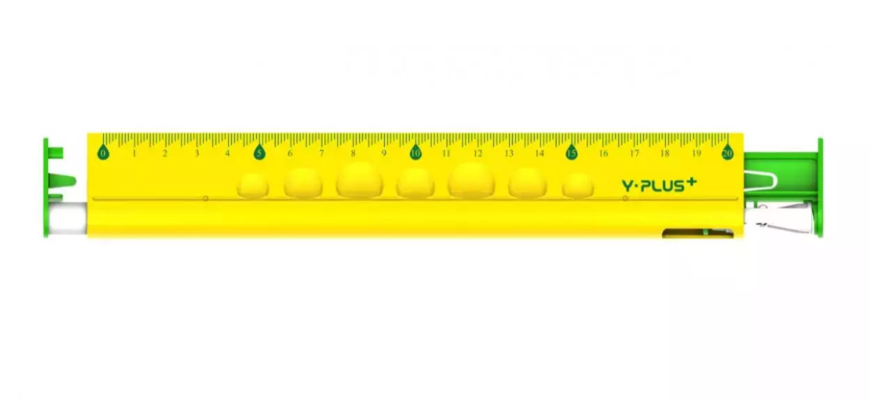 Linijka 4w1 20cm Linijka gumka temperówka ołówek - Papiernicze i szkolne