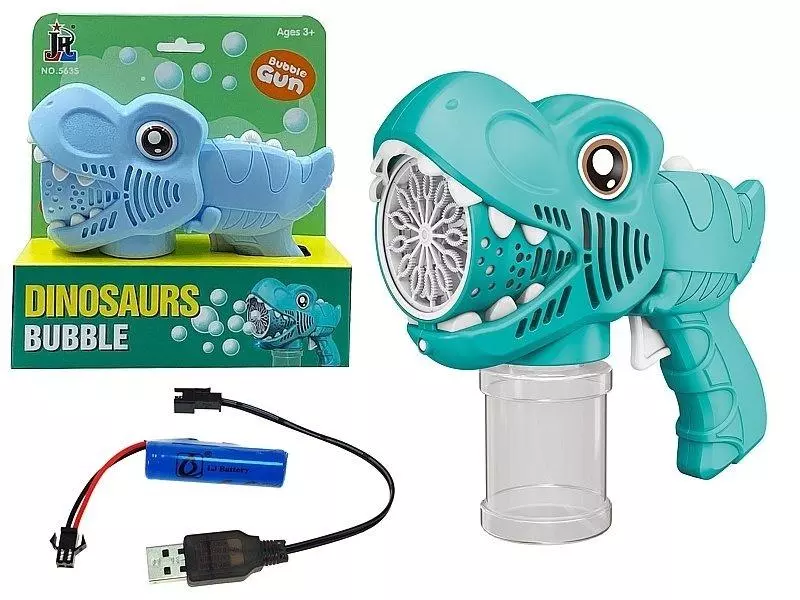Pistolet do baniek na baterie Dinozaur - Zabawki