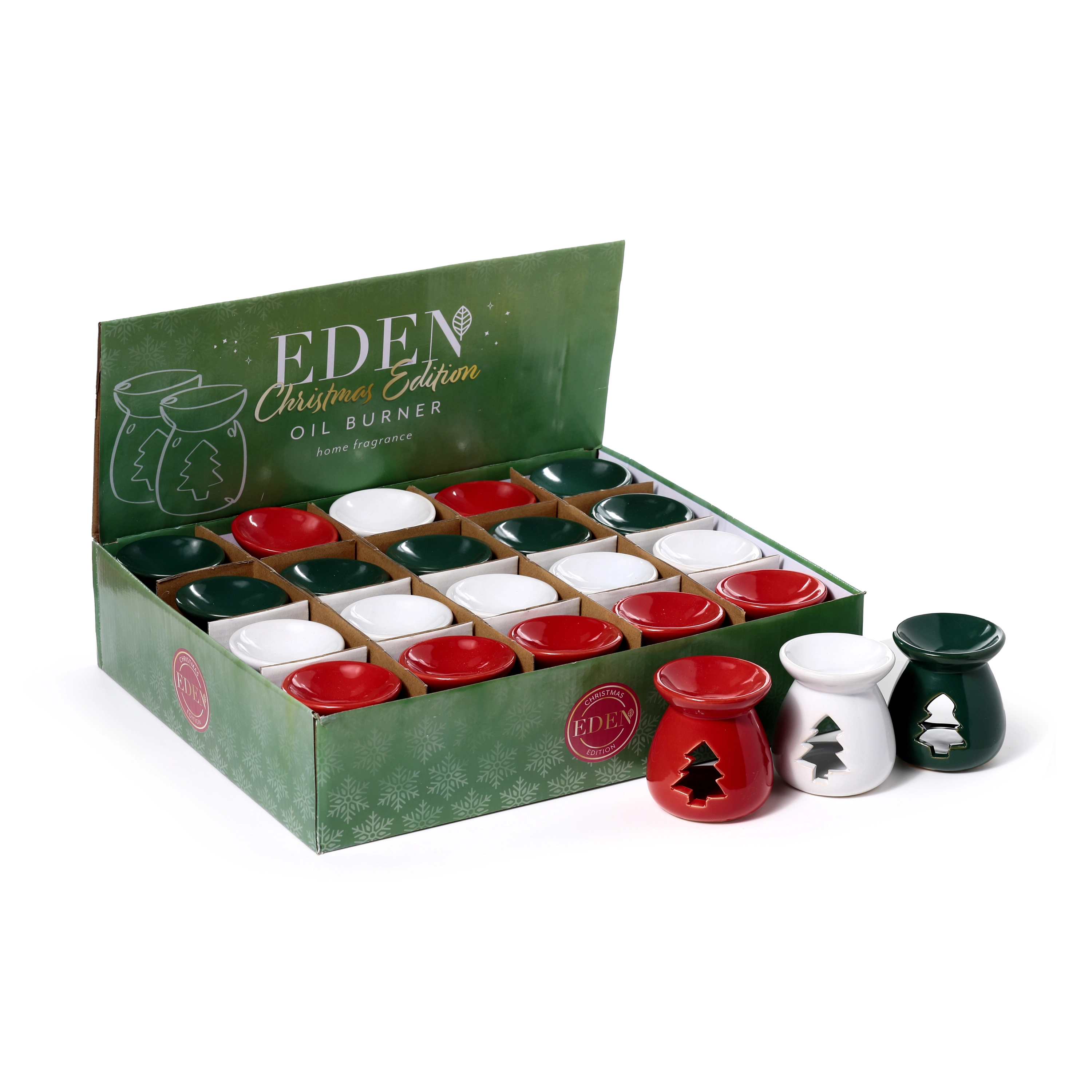 Kominek - podgrzewacz do olejków ceramiczny, świąteczny - Świąteczna wycinanka - Mama i dziecko