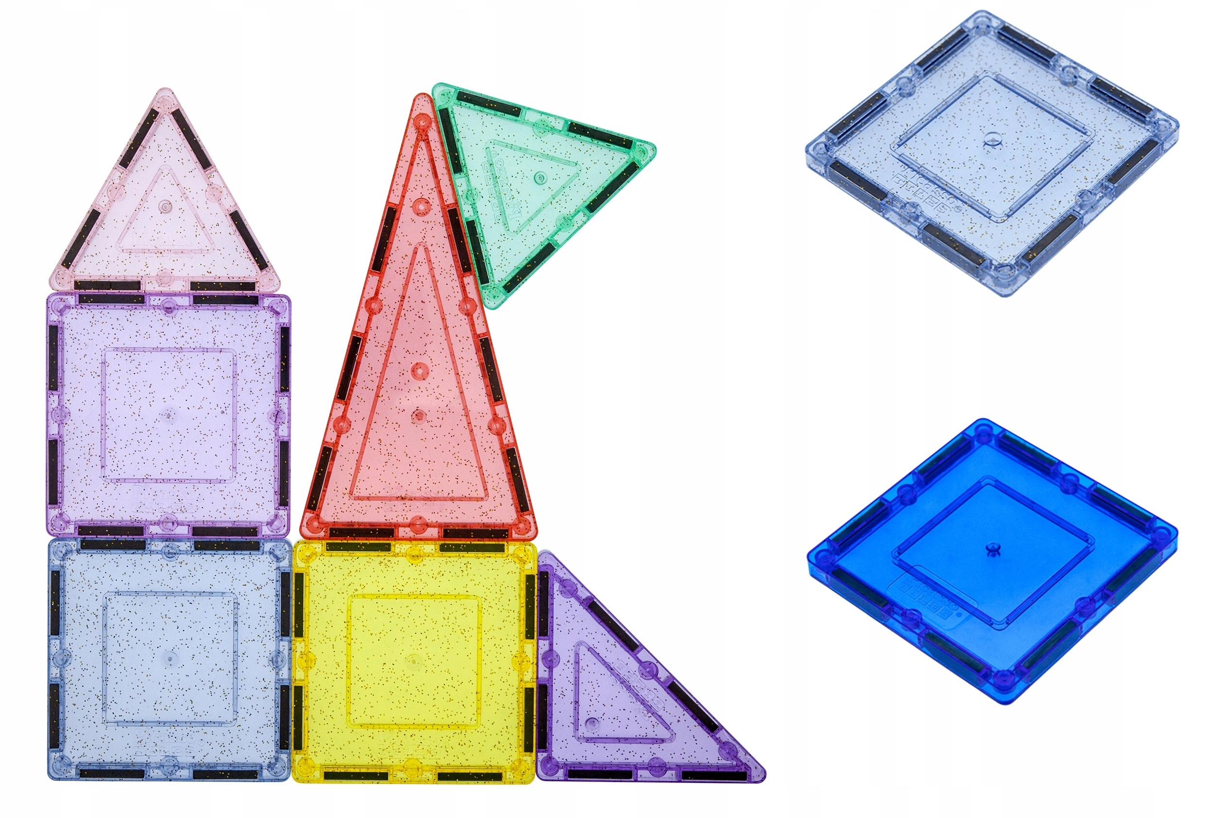 Klocki magnetyczne konstrukcyjne 48el Picasso Tiles duże EDUKACYJNE dzieci - Zabawki