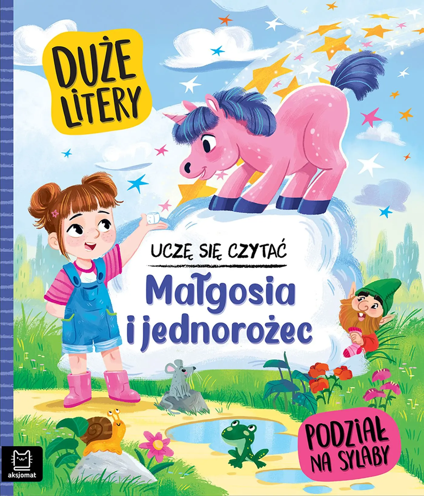 Uczę się czytać. Duże litery. Małgosia i jednorożec. Podział na sylaby - Książki
