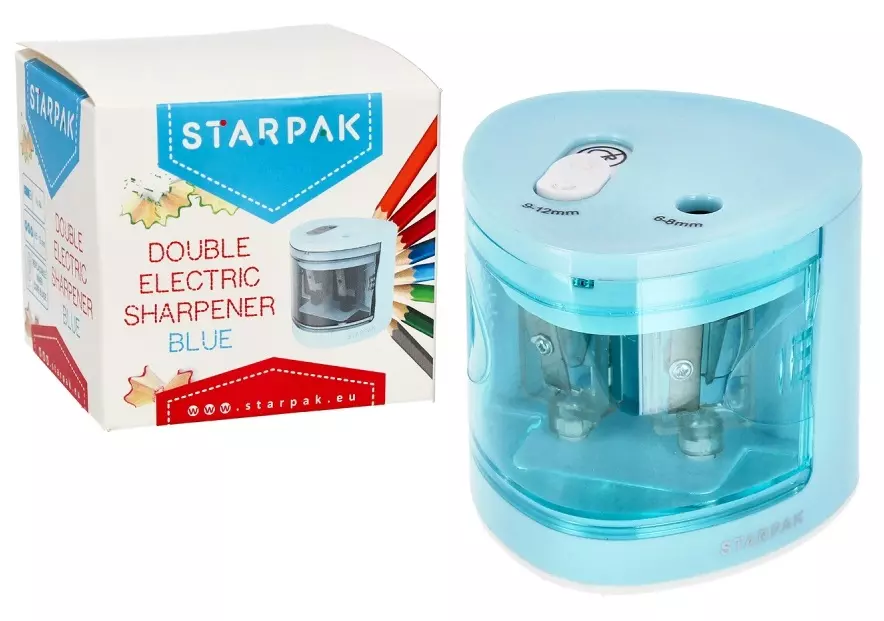 Temperówka elektryczna podwójna, niebieska - Papiernicze i szkolne