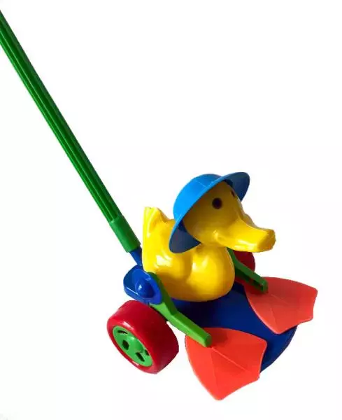 Kaczka klepaczka do pchania - Zabawki