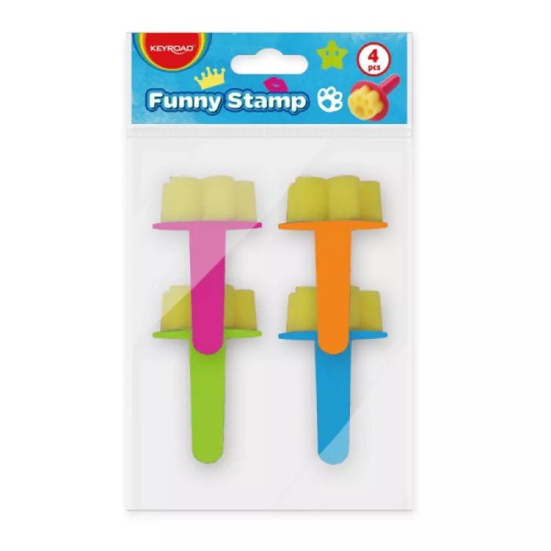 Stempel piankowy do malowania KEYROAD 4 szt. - Papiernicze i szkolne