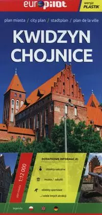 Kwidzyn Chojnice plan miasta 1:12 000 laminowany - Książki