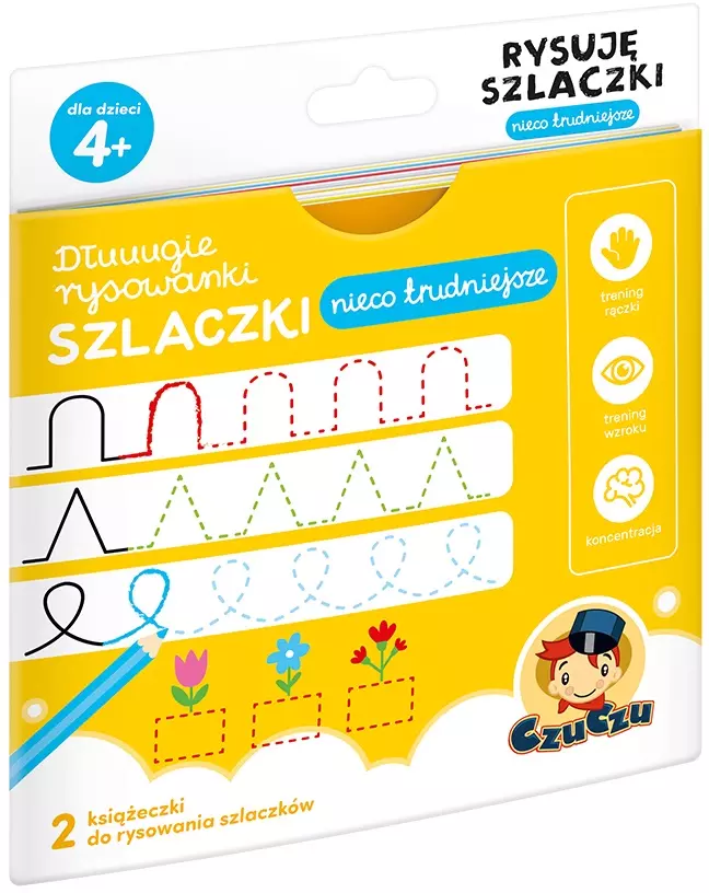 CzuCzu. Dłuuugie rysowanki. Rysuję szlaczki. Nieco trudniejsze - Książki
