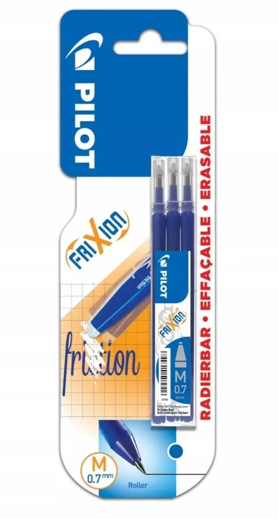 Wkłady do pióra kulkowego Frixion niebieskie, 3 sztuki - Papiernicze i szkolne