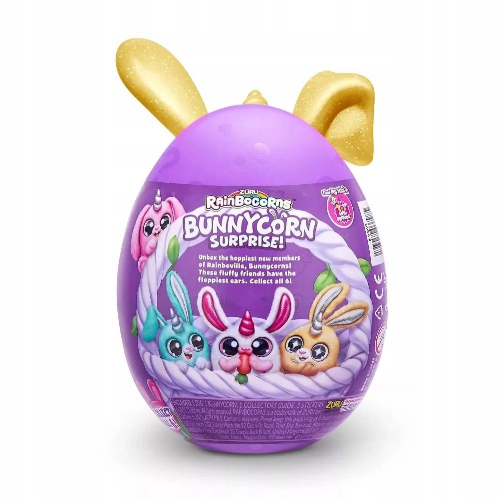RAINBOCORNS JAJKO Z NIESPODZIANKĄ KRÓLICZEK PIESEK - Zabawki