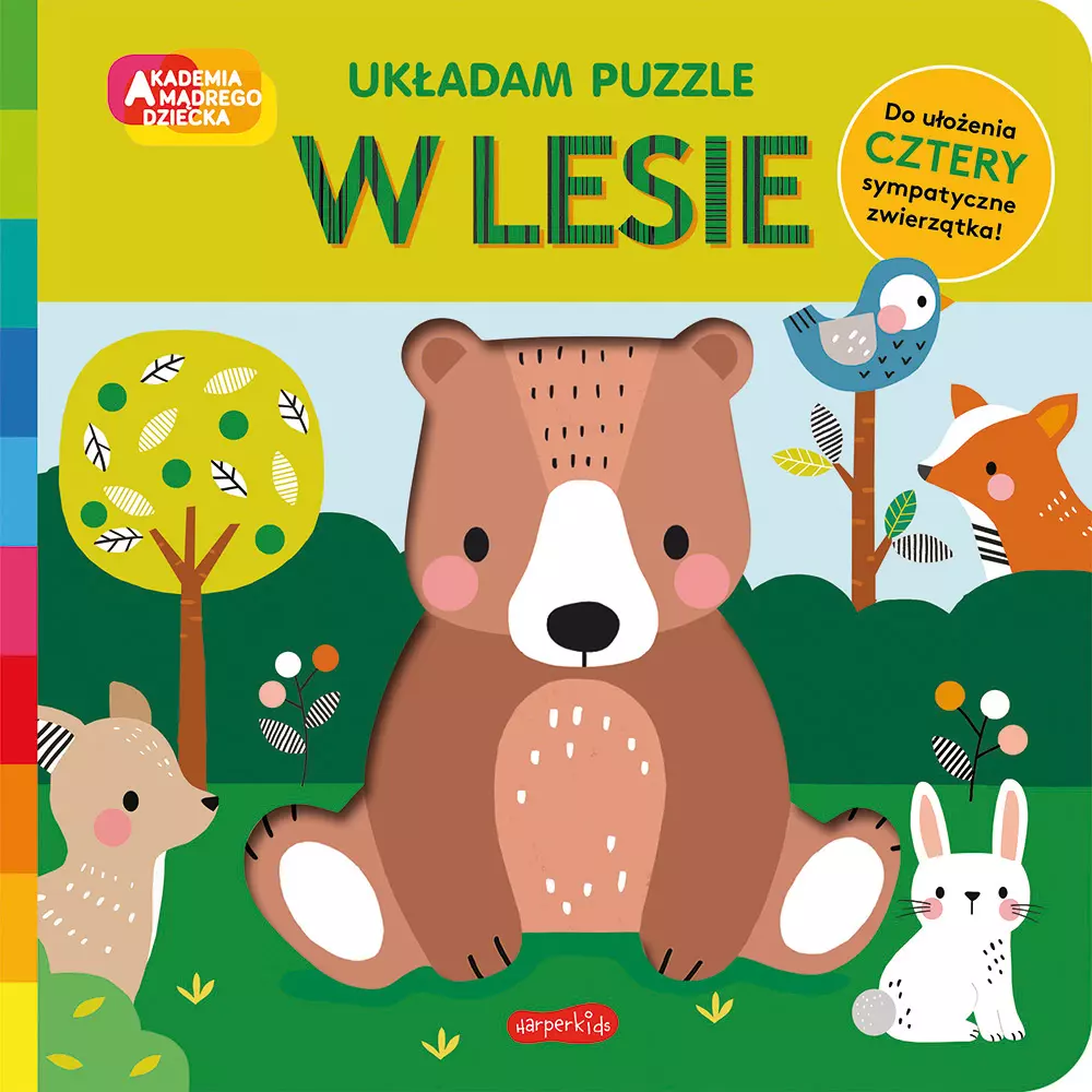 Akademia Mądrego Dziecka. Układam puzzle. W lesie - Książki