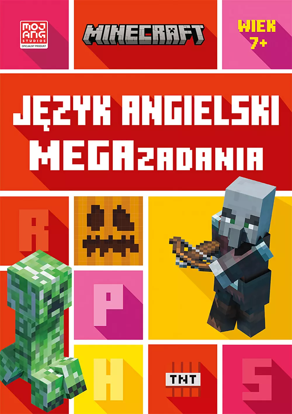 Minecraft. Język angielski. Megazadania 7+ - Książki