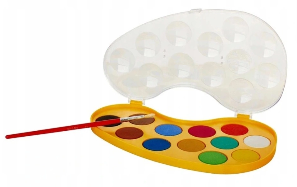 Farby akwarelowe - paletka, 12 kolorów - Papiernicze i szkolne