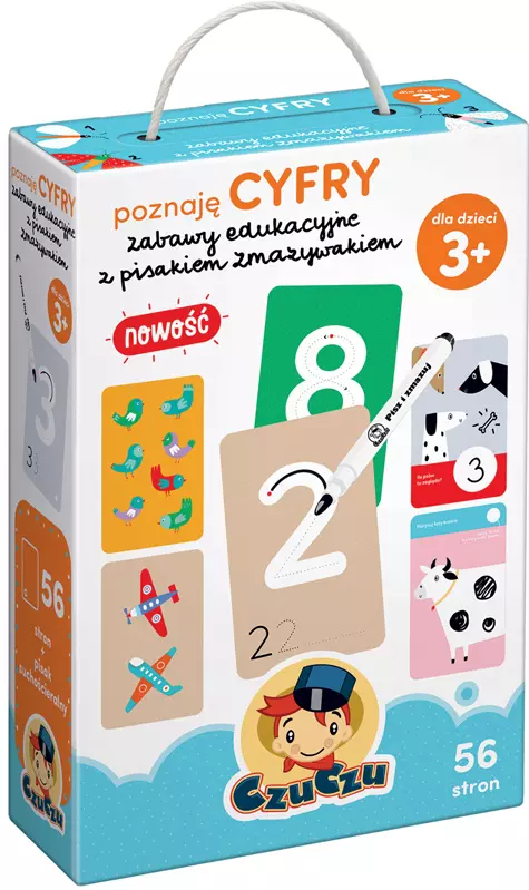 Poznaję cyfry. Zabawy edukacyjne z pisakiem zmazywakiem - Książki