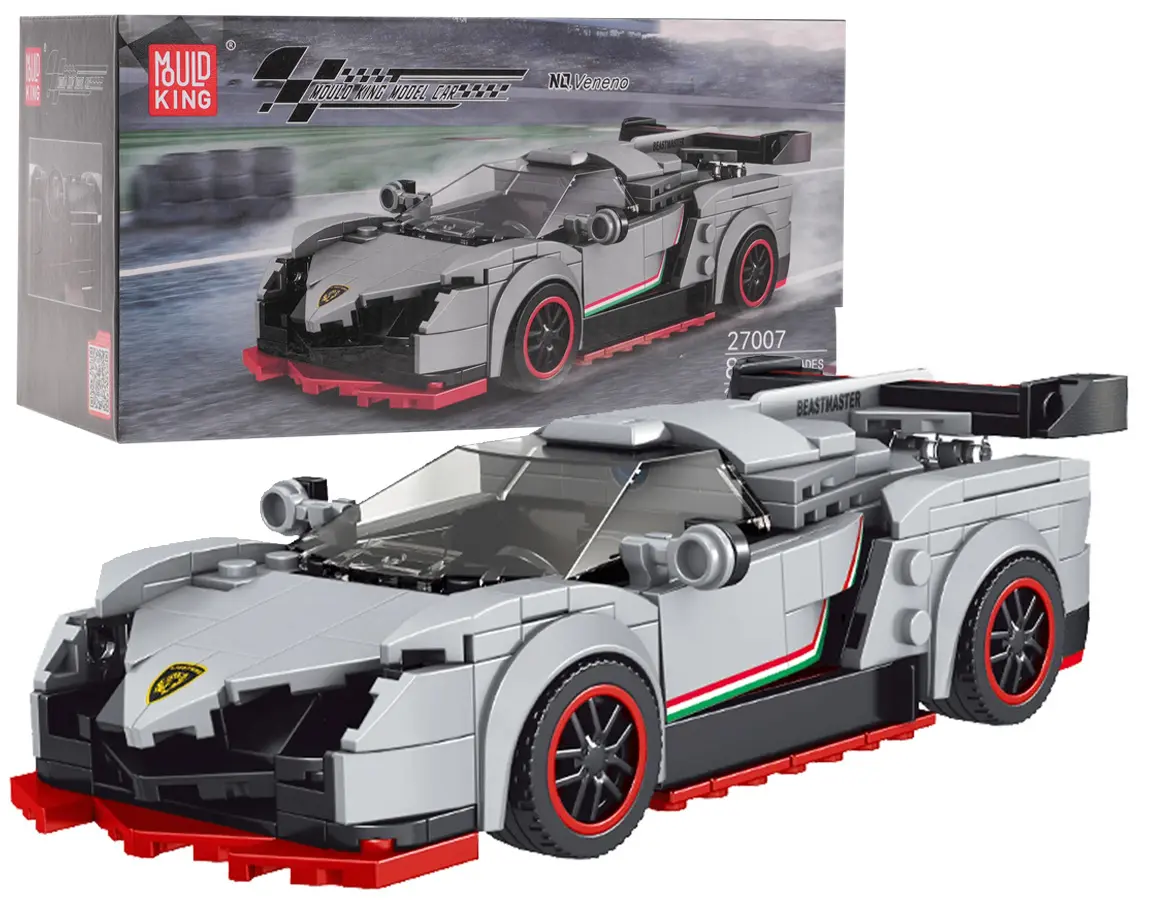 Zestaw Klocków Auto Sportowe 398el. Białe - Zabawki