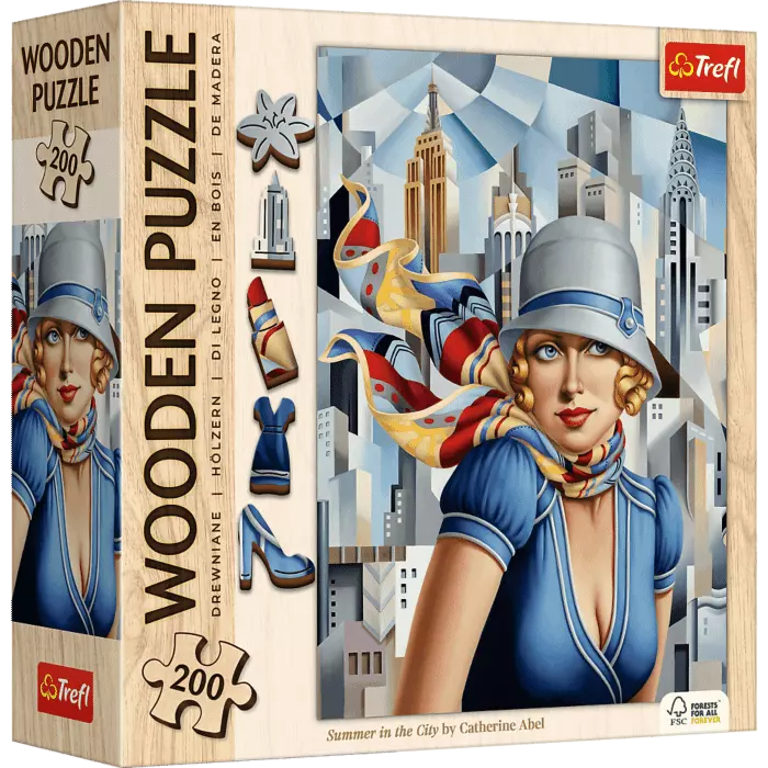 Puzzle drewniane 200 Lato w Mieście TREFL - Zabawki