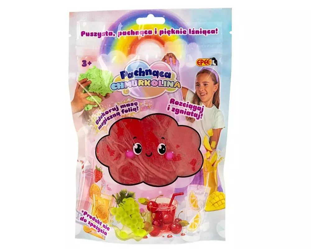 Chmurkolina pachnąca z magiczną folią czerwona - Zabawki