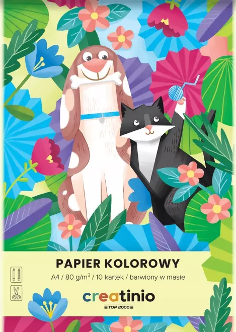 Papier Kolorowy A4/10k 80g Creatinio Fol A 20 - Papiernicze i szkolne
