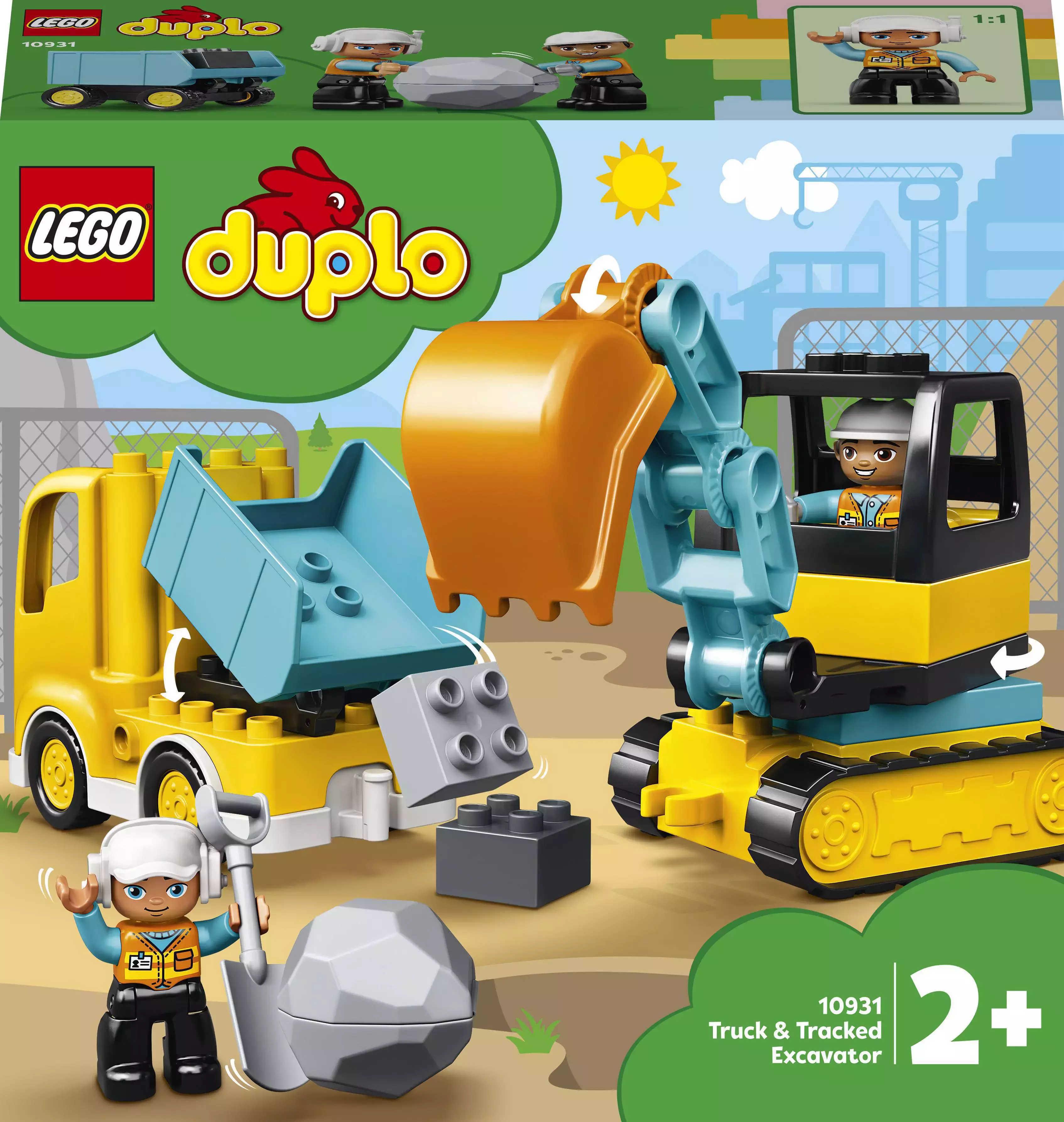 LEGO DUPLO Ciężarówka i koparka gąsienicowa 10931 - Zabawki