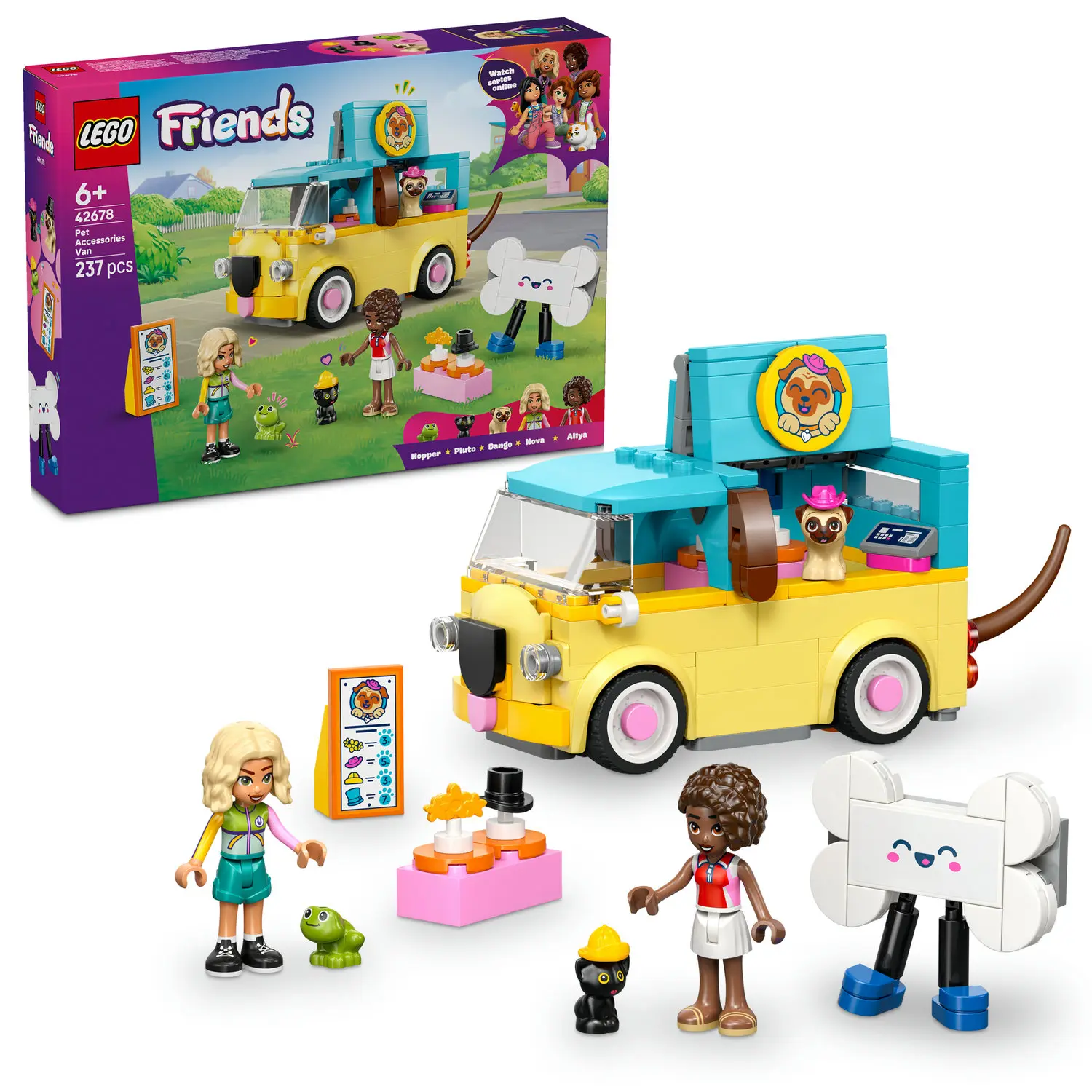 LEGO Friends 42678 FURGONETKA Z AKCESORIAMI DLA ZWIERZĄT - Zabawki