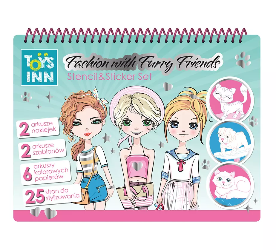 Zestaw kolorowych naklejek do stylizowania STN 9476 - Papiernicze i szkolne