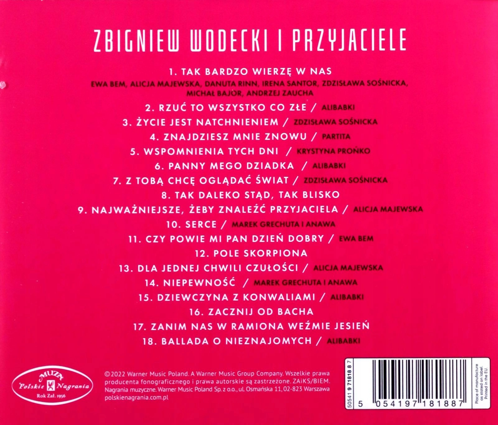 Wodecki i przyjaciele, CD - Muzyka